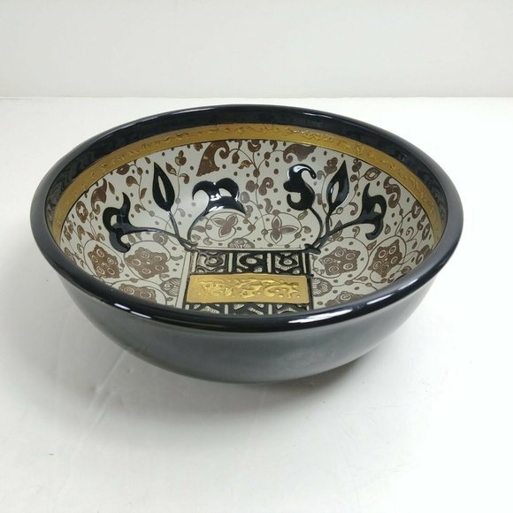 Bowl Eclectique Kai Kai Decorative Raised Embossed Moriage and Bottom Marked - Picture 11 of 12